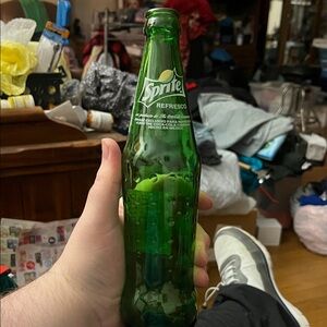 Vintage Green Sprite Glass Bottle